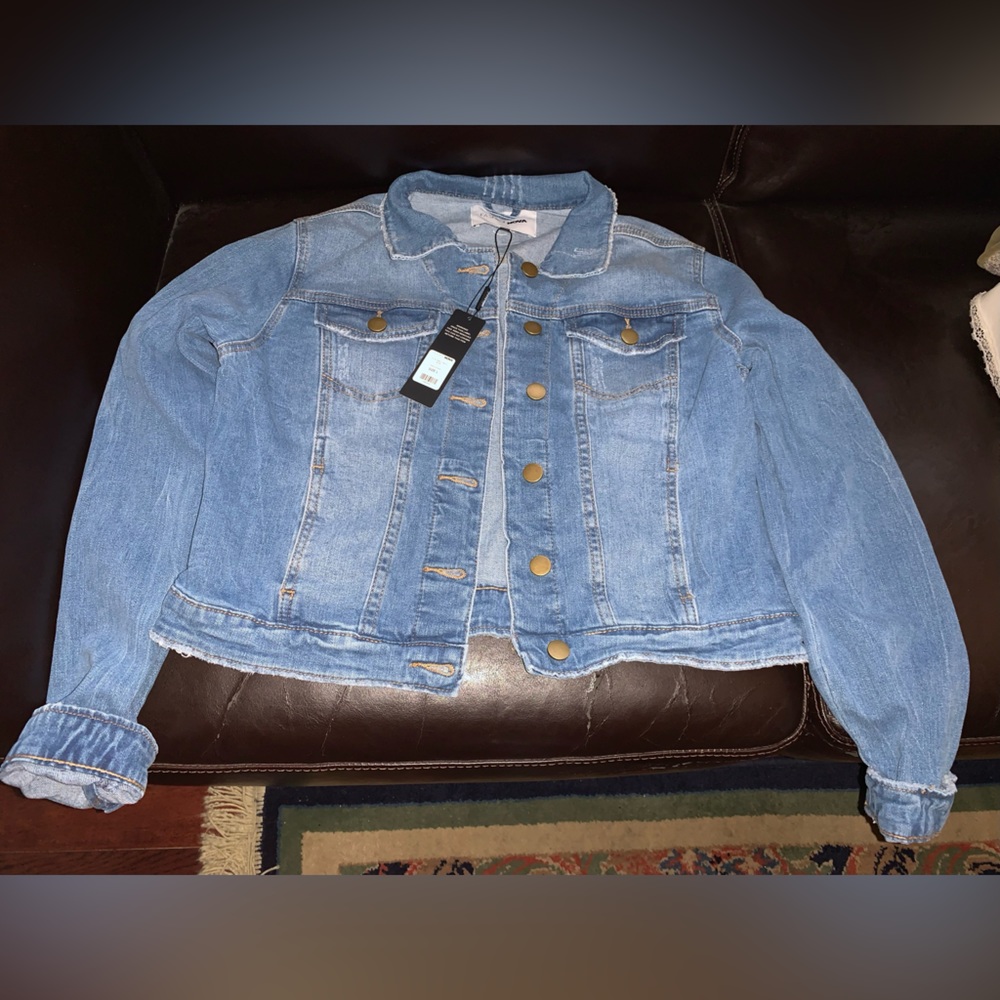 Fashion Nova I’m so basic denim jacket